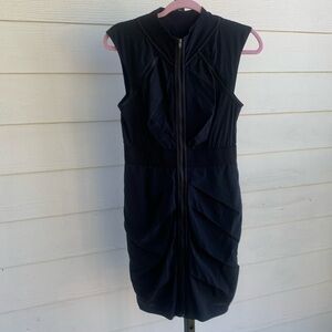 Vintage Y2k Bebe sleeveless silk blend dress small